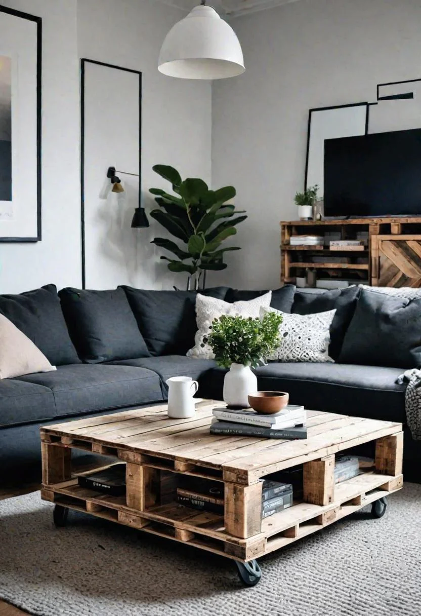 8. Pallet Coffee Table on Wheels-0
