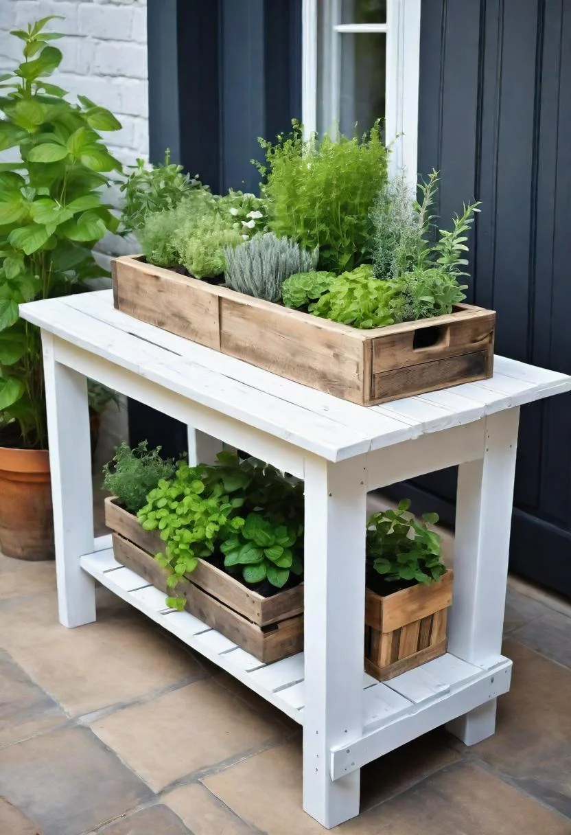 24. Pallet Herb Garden Table-0