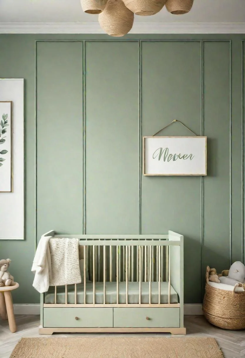 45 Serene Sage Green Nursery Ideas: Calming and Chic Inspirations 31 13. Personalized Name Sign for Nursery-0