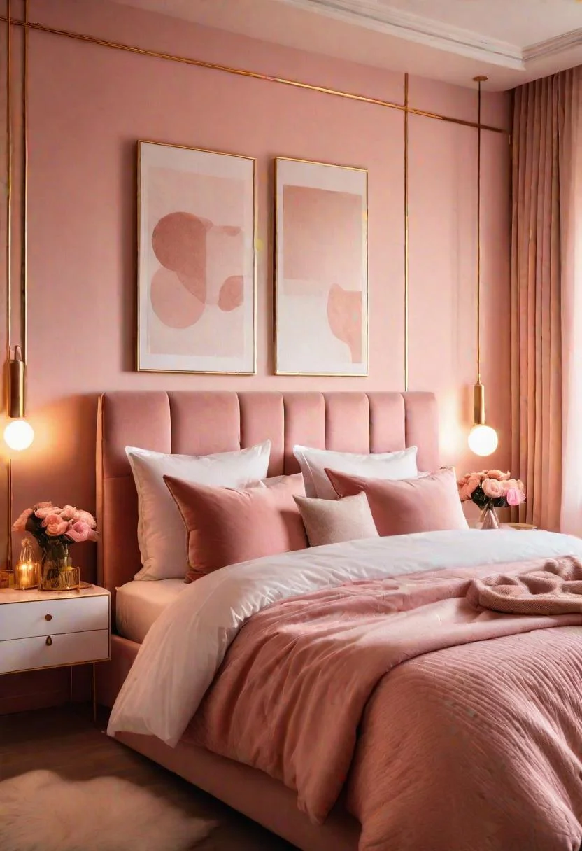 63 Luxurious Pink Bedrooms to Warm Up Your Space 3 1. Pink Bedroom Makeover-0