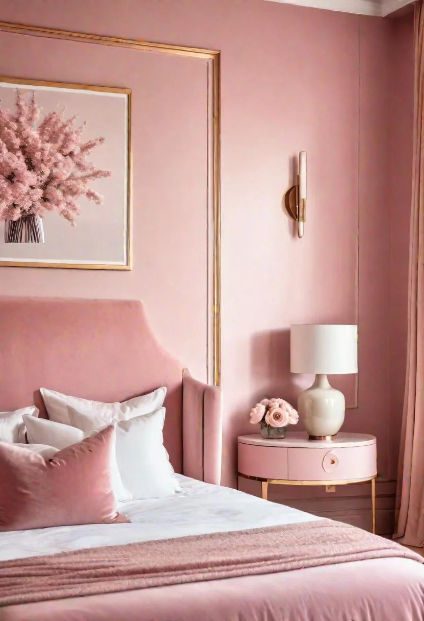 63 Luxurious Pink Bedrooms to Warm Up Your Space 60 58. Pink Decorative Vases-0