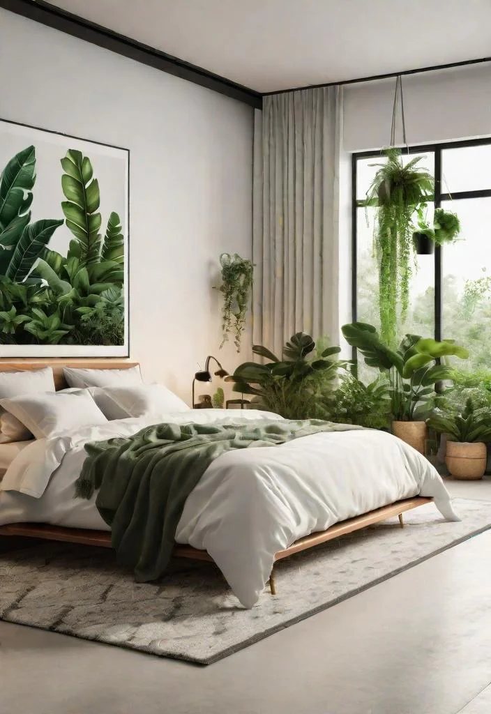 20. Plant-inspired Minimalist Bedroom-0