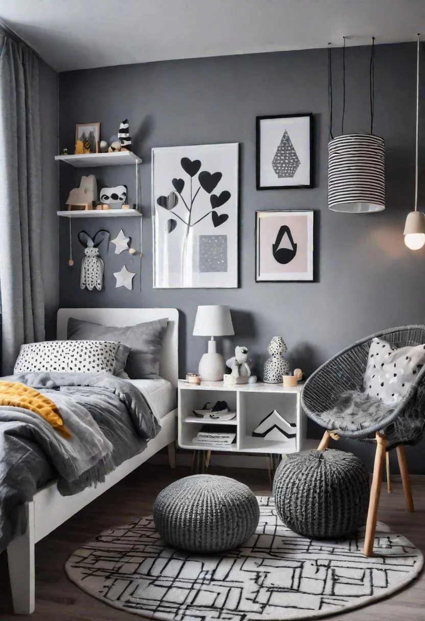 31. Playful Monochrome Kids' Bedroom Ideas-0 31. Playful Monochrome Kids' Bedroom Ideas-0