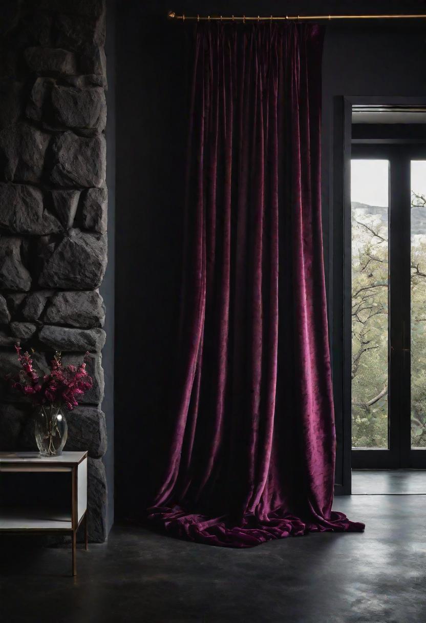 11. Plum Curtains in Stone Setting-0