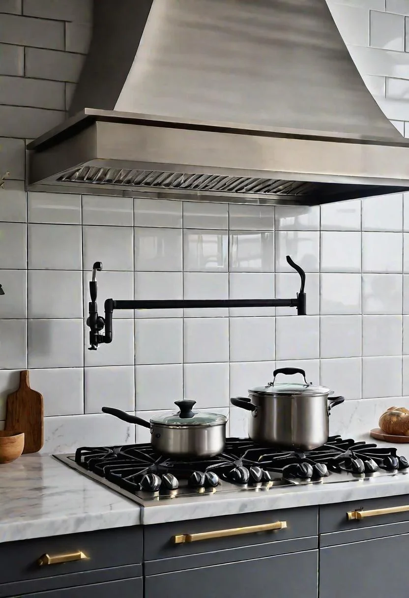 33 Modern Farmhouse Kitchen Ideas: Blending Rustic Charm with Contemporary Design 37 29. Pot Filler Installation Guide-0