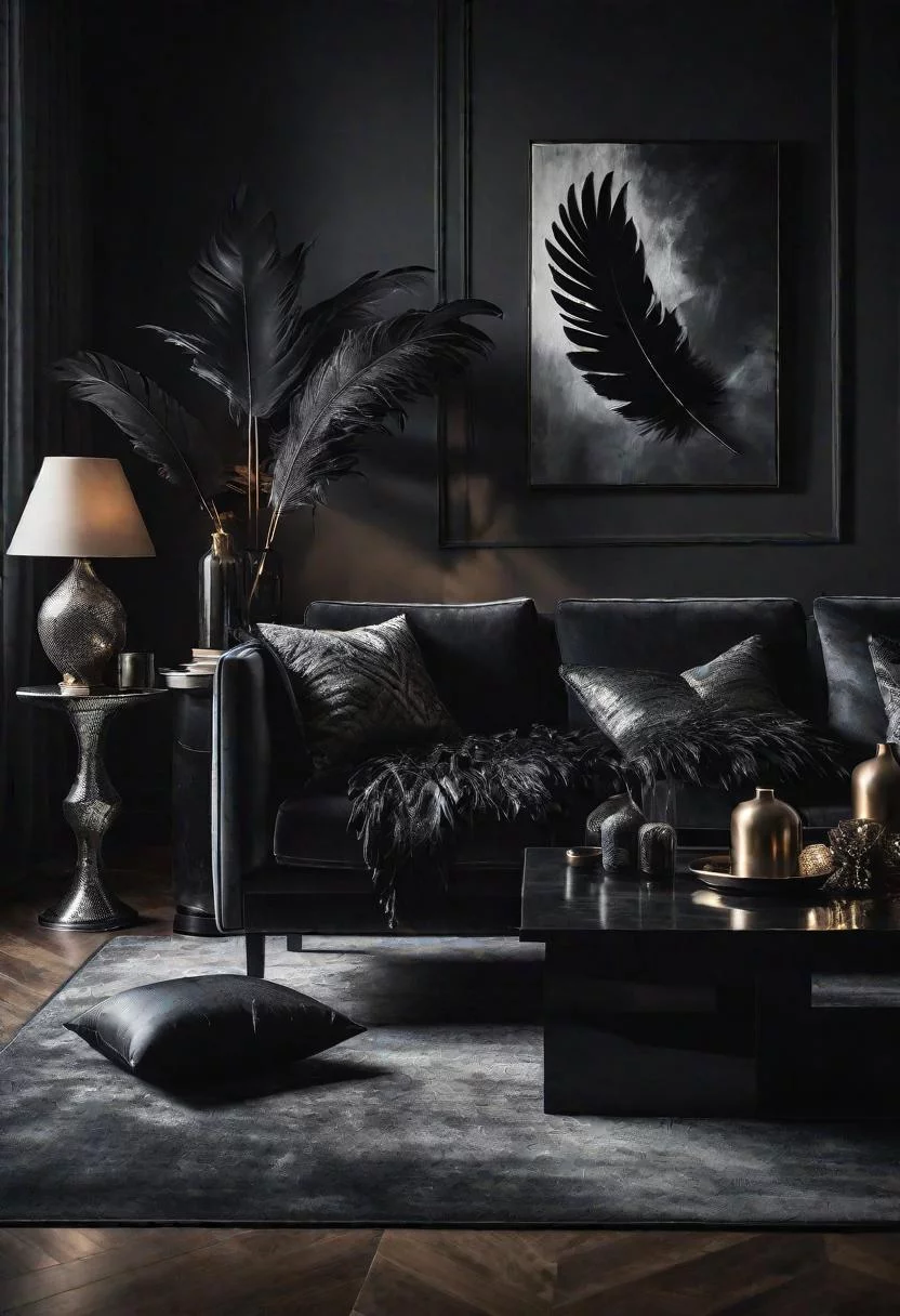 24. Raven-Inspired Textures & Silver Decor-0