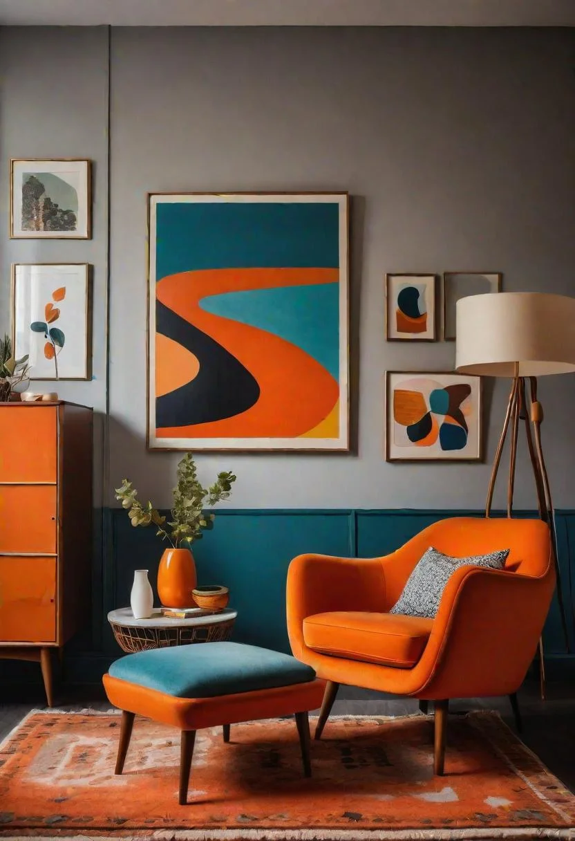 8. Retro Orange Armchair Styling-0