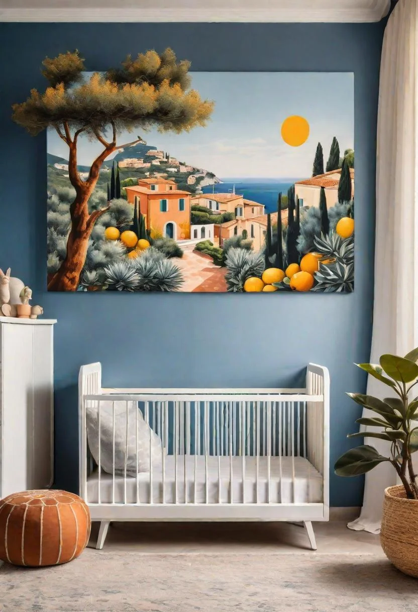 61 Dreamy Nursery Room Inspirations: From Cozy Corners to Whimsical Themes 71 49. Riviera Retreat Nursery Inspiration-0