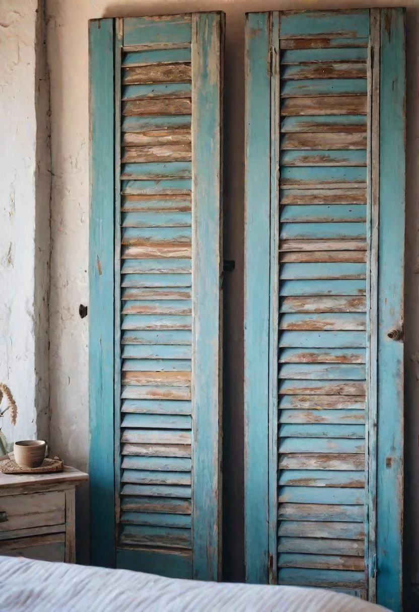 43 Relaxing Coastal Bedrooms for Breezy Retreats 36 35. Rustic Coastal Bedroom Shutters-0