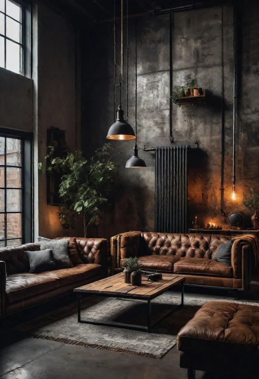 26. Rustic Industrial Living Room Trends-0