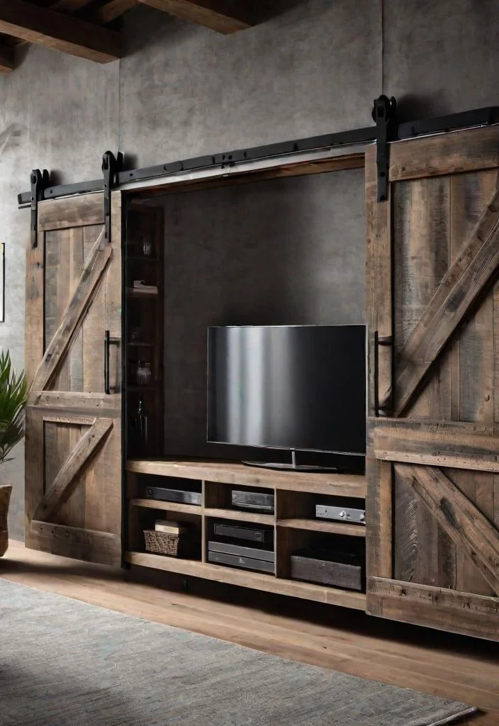 2. Rustic TV Cabinet Design-0