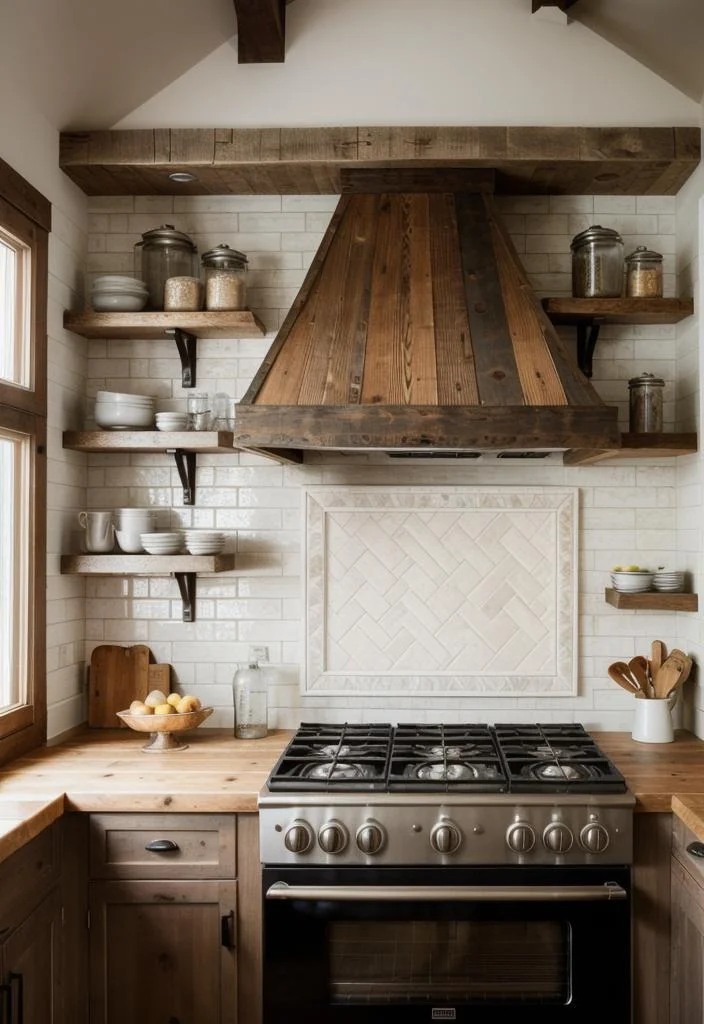 35 Stunning Kitchen Backsplash Ideas: Creative and Eye-Catching Designs 41 28. Rustic Wood Backsplash Design-1