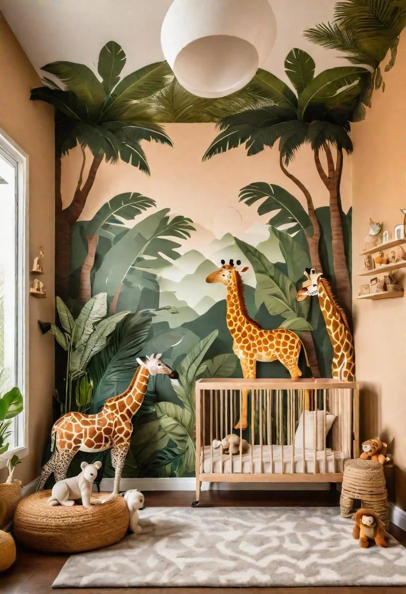 61 Dreamy Nursery Room Inspirations: From Cozy Corners to Whimsical Themes 11 6. Safari Nursery Inspiration-0