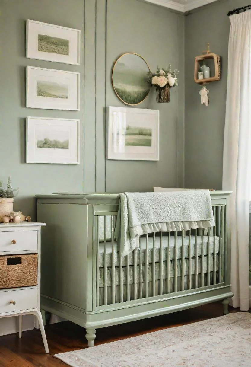 45 Serene Sage Green Nursery Ideas: Calming and Chic Inspirations 14 5. Sage Green Dresser Transformation-0