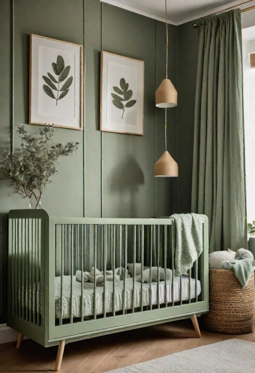 45 Serene Sage Green Nursery Ideas: Calming and Chic Inspirations 47 24. Sage Green Fabric DIY Projects-0