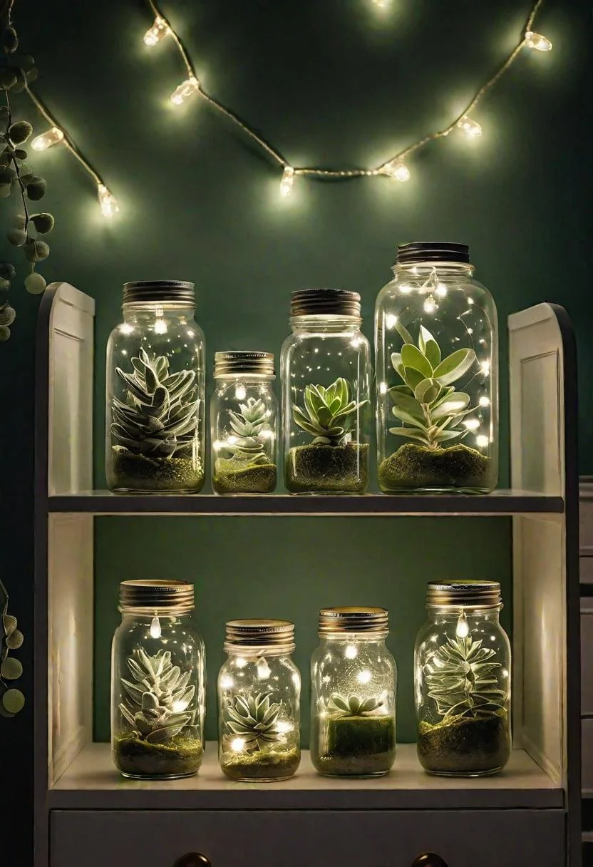 45 Serene Sage Green Nursery Ideas: Calming and Chic Inspirations 61 34. Sage Green Fairy Lights DIY-0