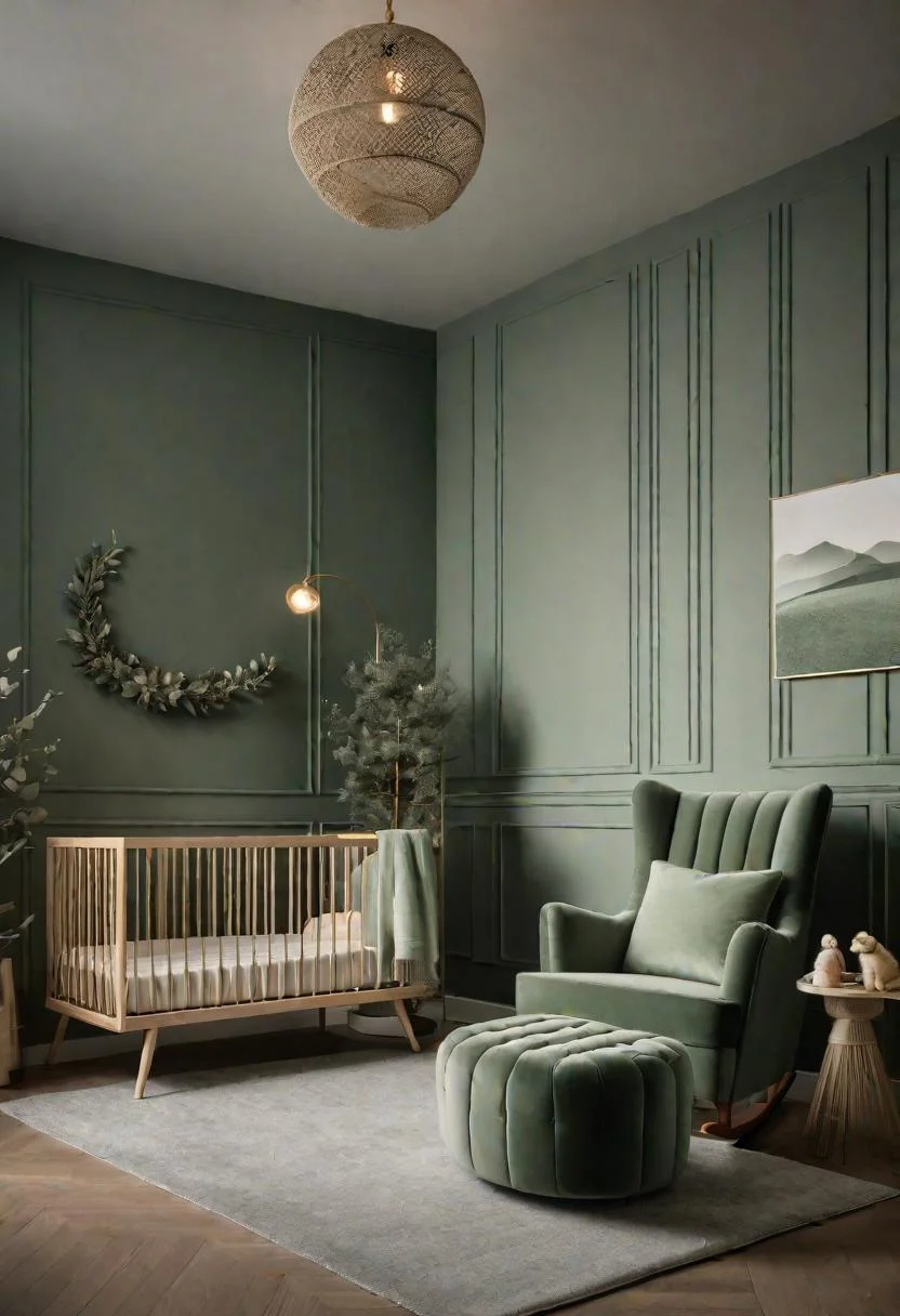 45 Serene Sage Green Nursery Ideas: Calming and Chic Inspirations 19 7. Sage Green Rocking Chair Inspiration-0