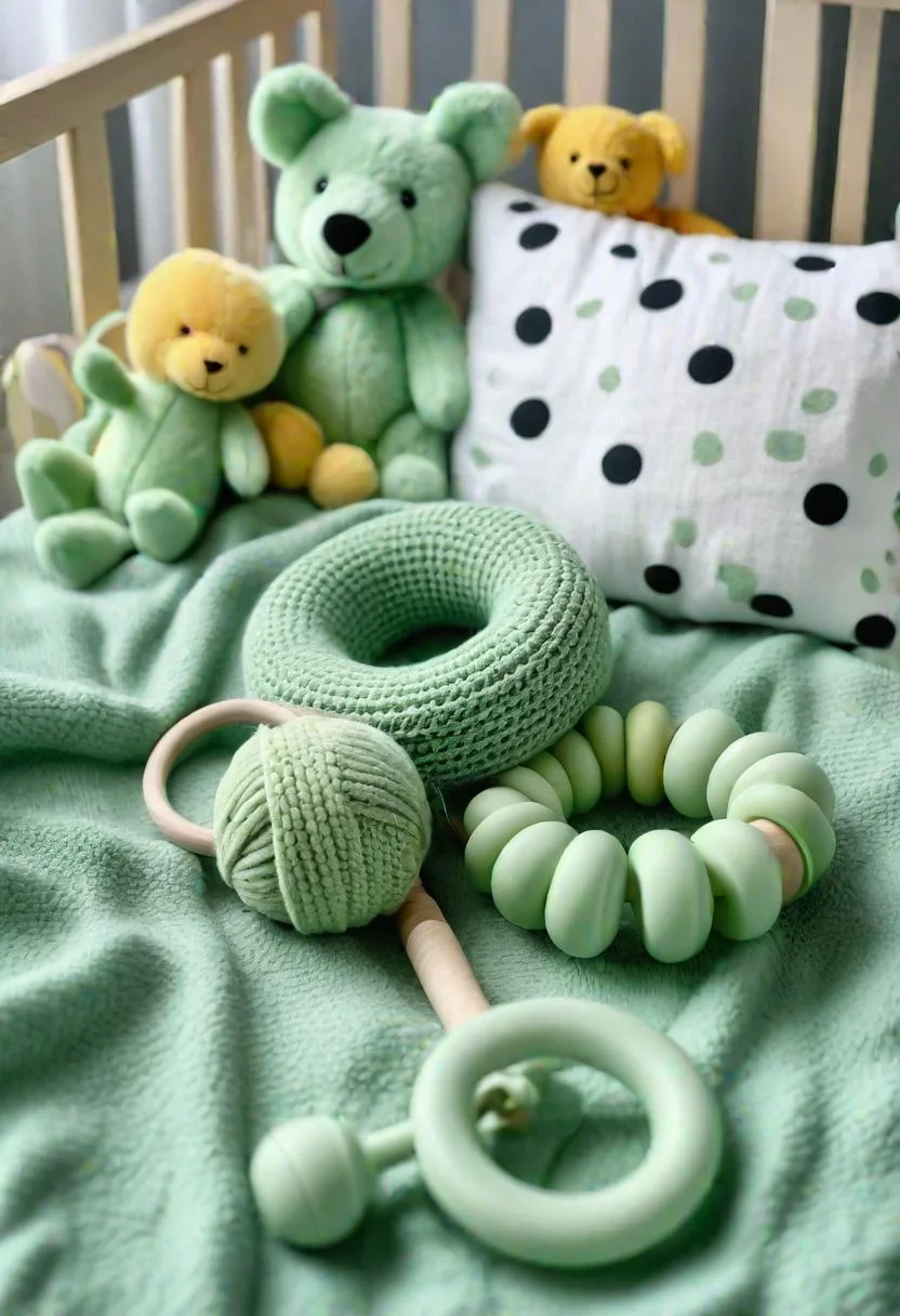 45 Serene Sage Green Nursery Ideas: Calming and Chic Inspirations 73 44. Sage Green Toy Collection-0