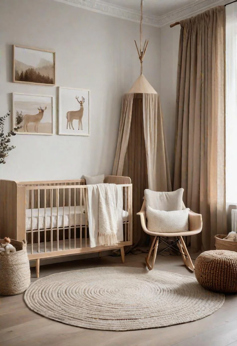 61 Dreamy Nursery Room Inspirations: From Cozy Corners to Whimsical Themes 5 3. Scandi Serenity Nursery Space-0