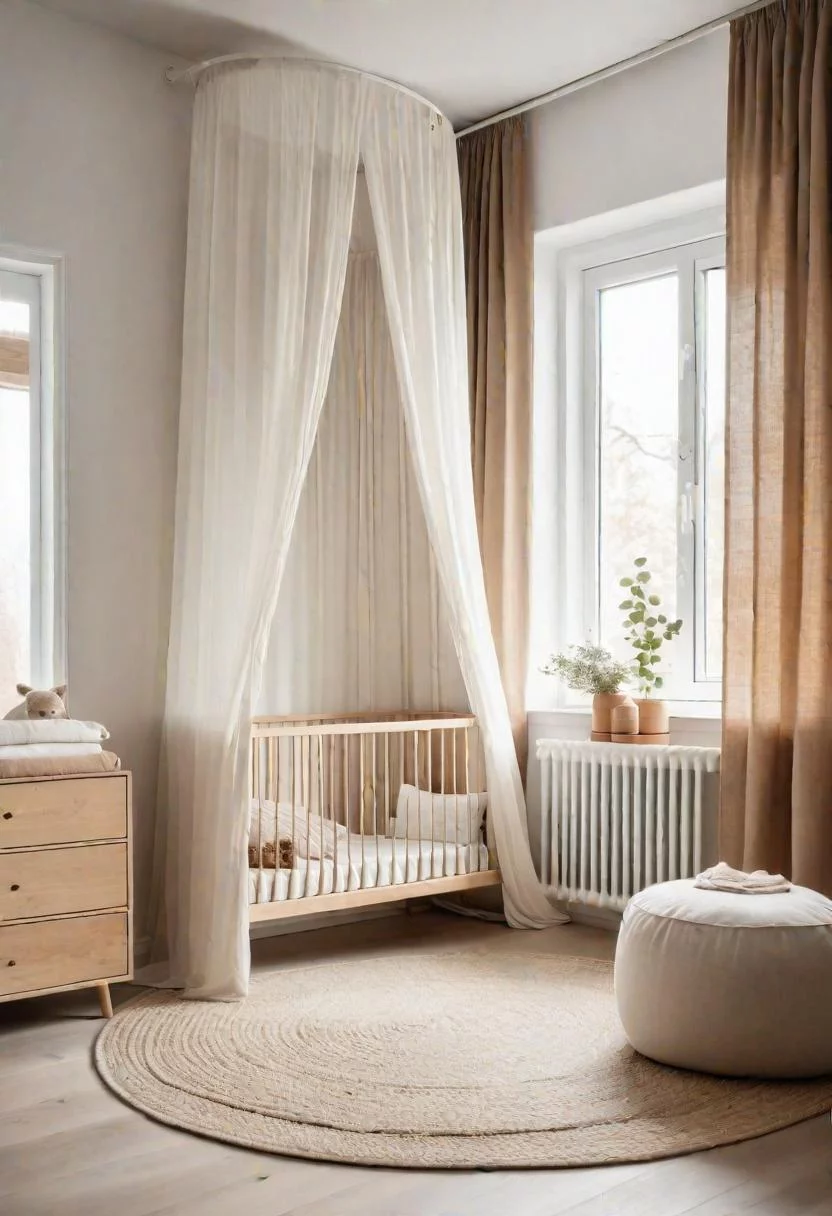 61 Dreamy Nursery Room Inspirations: From Cozy Corners to Whimsical Themes 7 3. Scandi Serenity Nursery Space-2