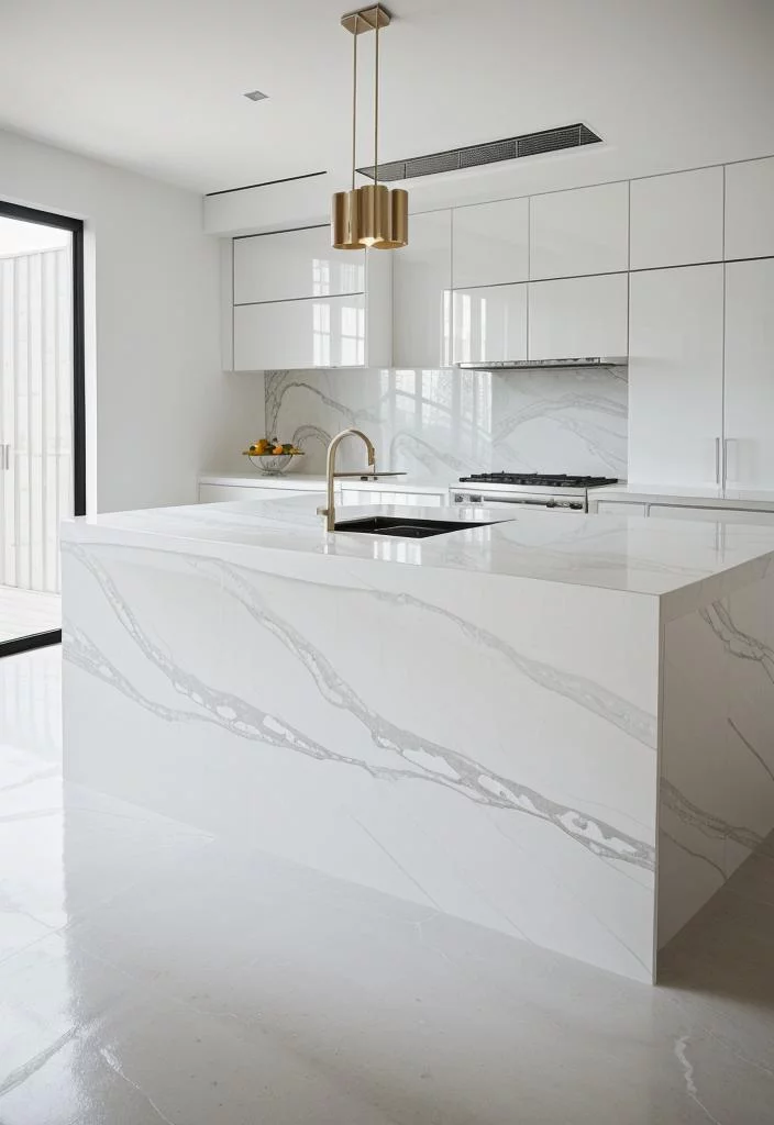 3. Seamless Waterfall Countertops in Kitchens-0
