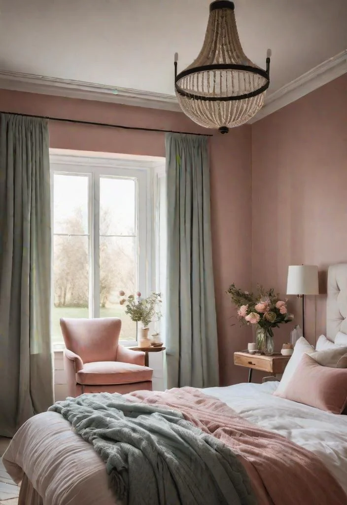 38 Genius Farmhouse Bedroom Ideas 22 21. Serene Pastel Farmhouse Bedroom-0