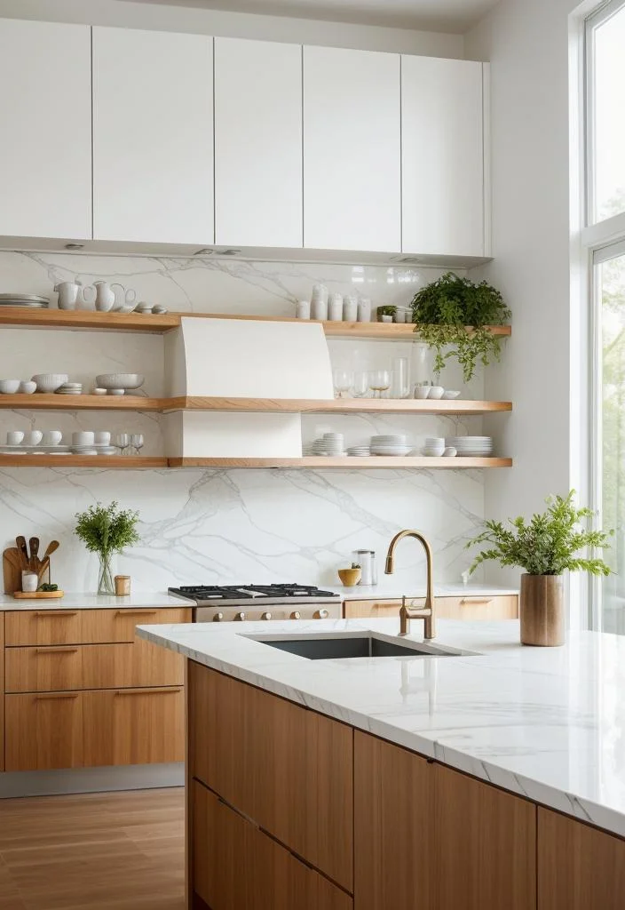 2. Sleek Kitchen Floating Shelves-0
