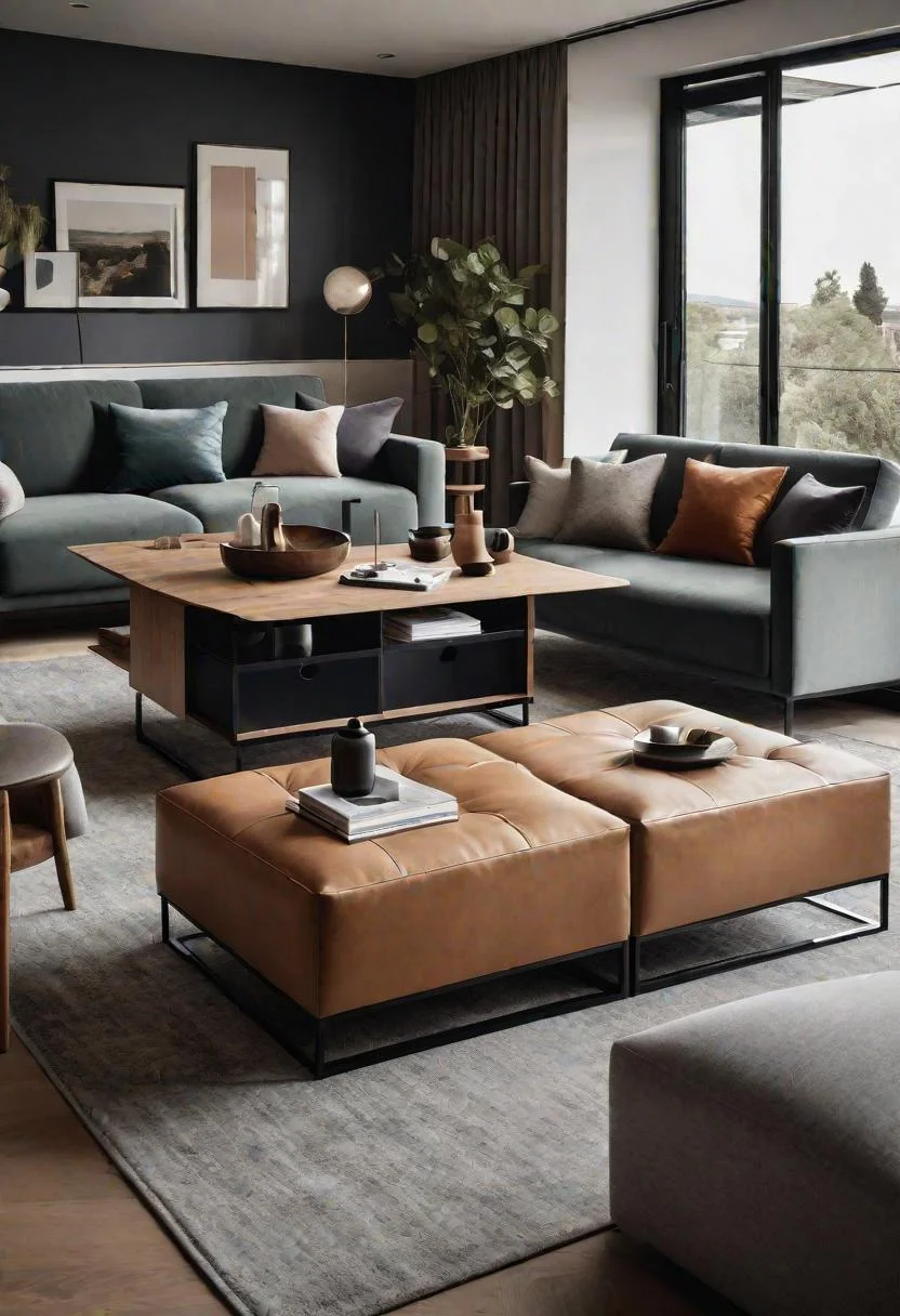 37 Cozy Contemporary Living Room Ideas: Modern Elegance 30 29. Smart Hidden Storage Solutions-0