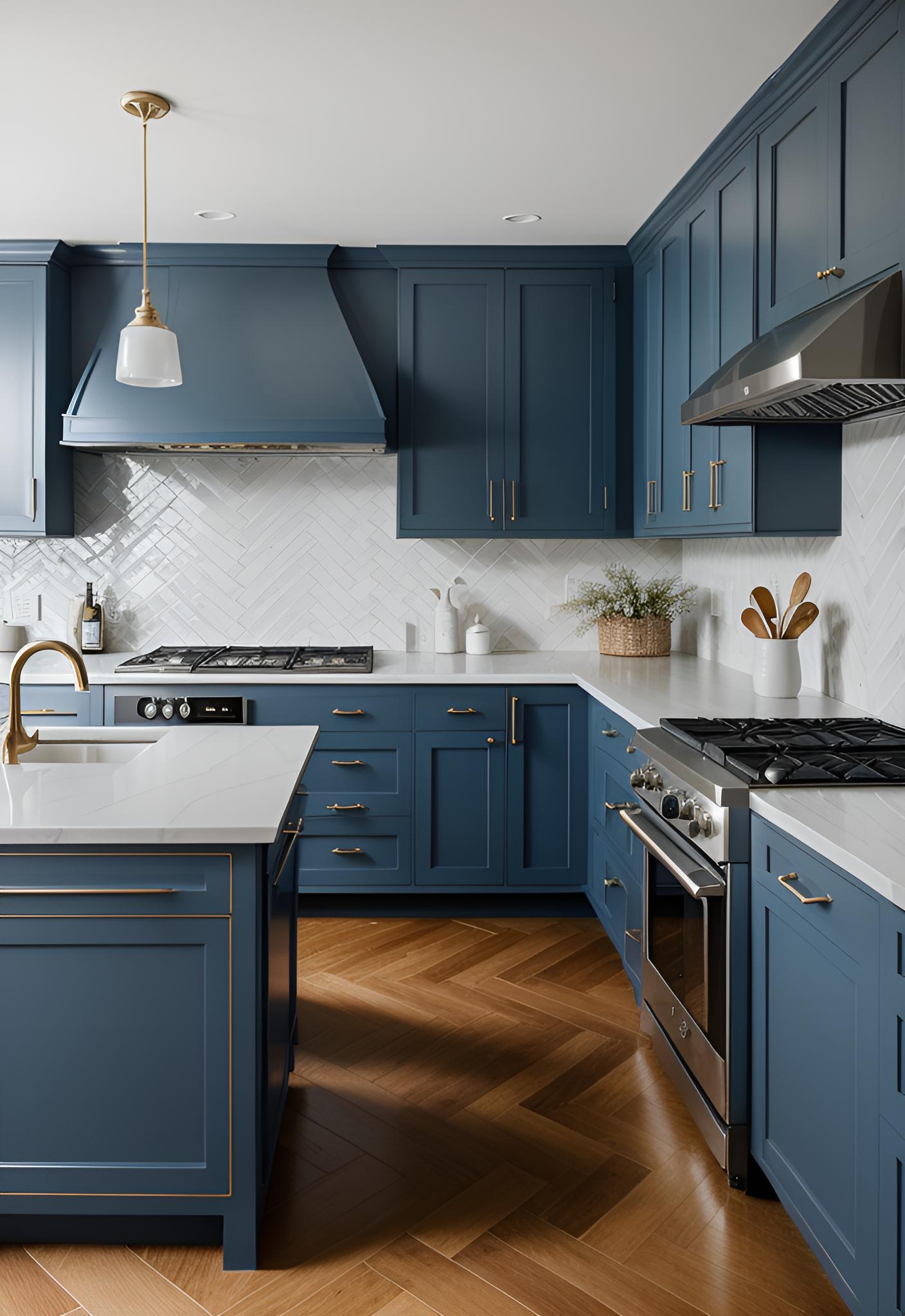 39 Trendy Blue Kitchen Cabinet Ideas: With Cool, Sophisticated Vibes ...