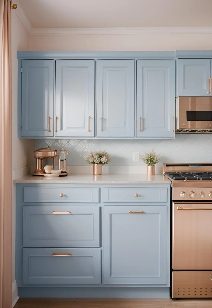 19. Soft Blue Kitchen Cabinets Trend-0