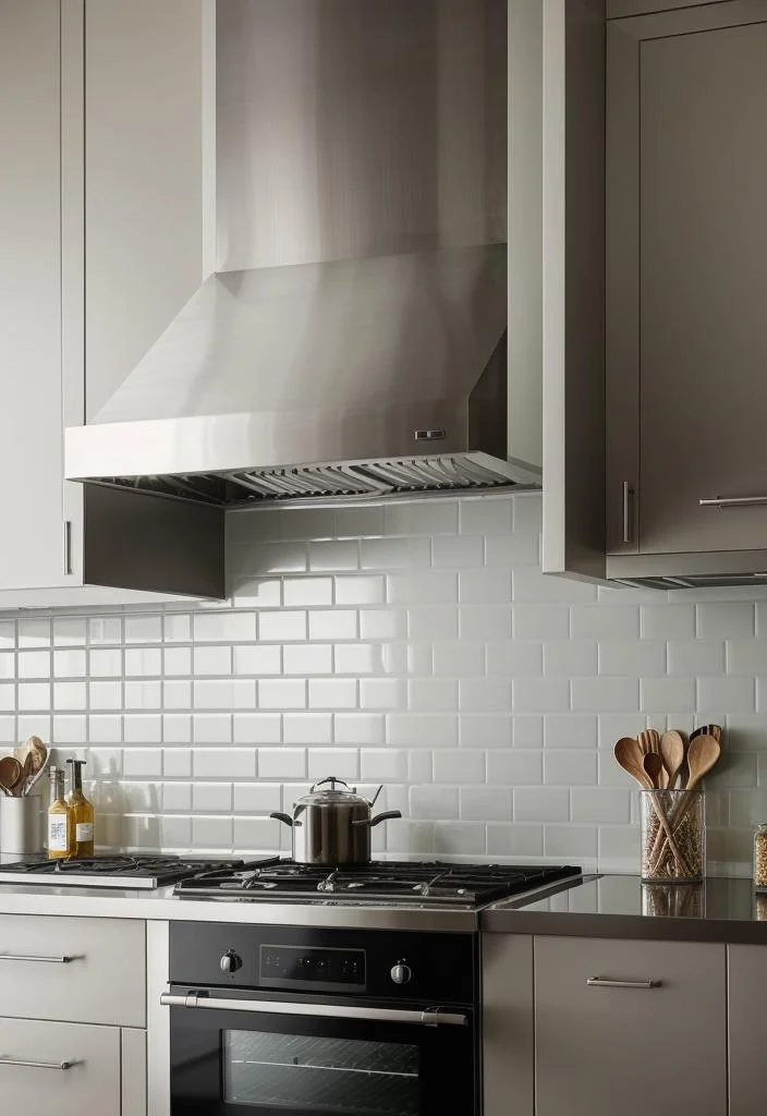35 Stunning Kitchen Backsplash Ideas: Creative and Eye-Catching Designs 10 6. Stylish Stainless Steel Subway Tiles-1