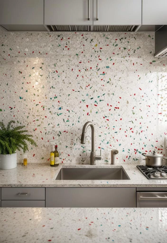35 Stunning Kitchen Backsplash Ideas: Creative and Eye-Catching Designs 35 25. Terrazzo Backsplash Ideas-0