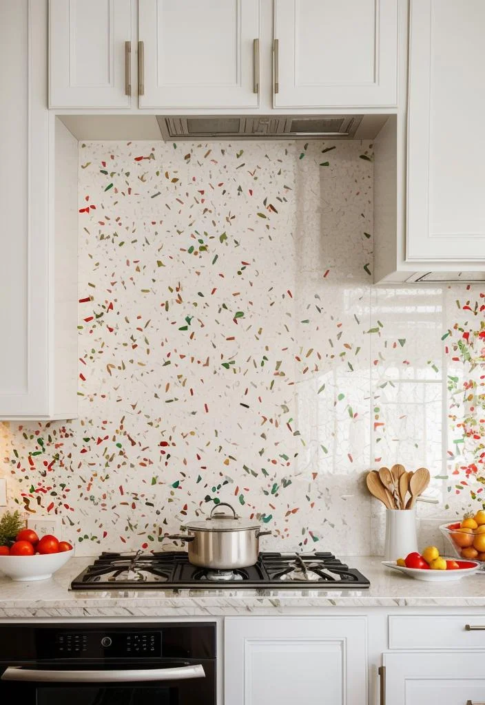 35 Stunning Kitchen Backsplash Ideas: Creative and Eye-Catching Designs 36 25. Terrazzo Backsplash Ideas-1
