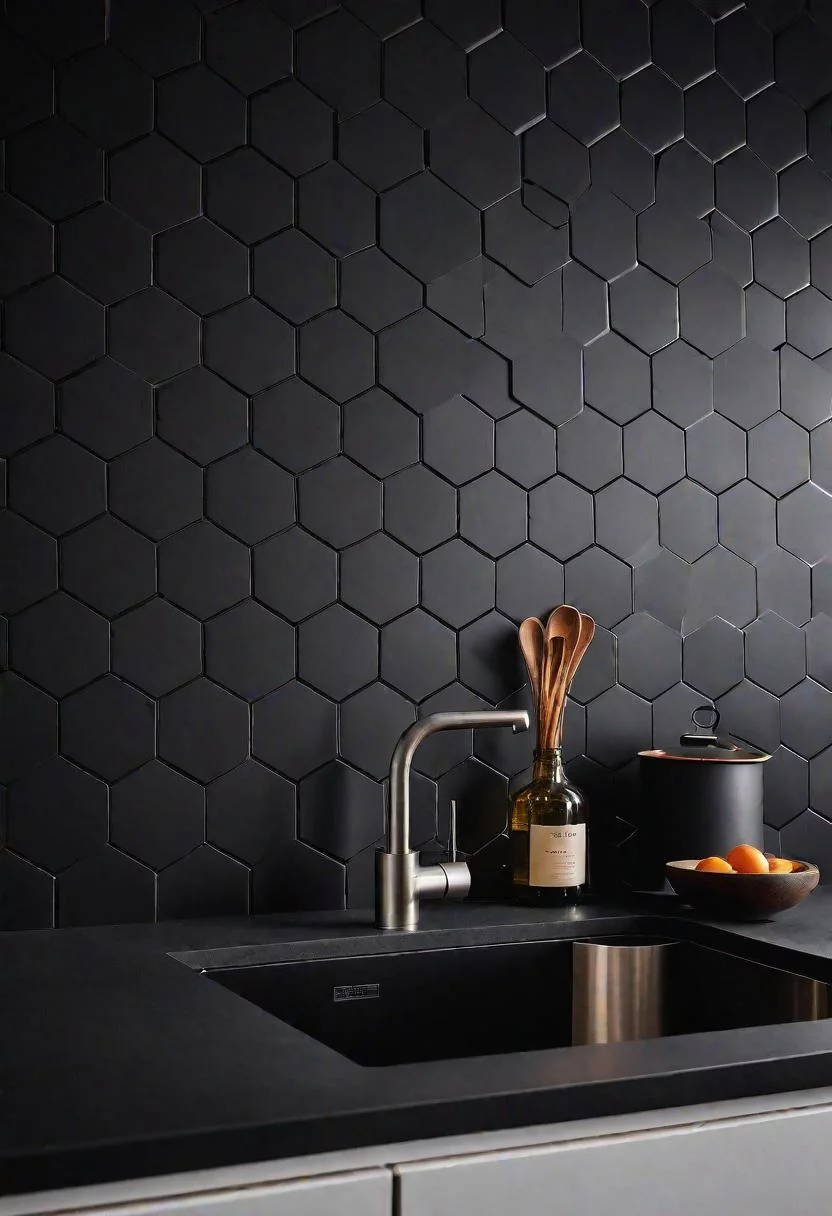 35 Stunning Kitchen Backsplash Ideas: Creative and Eye-Catching Designs 17 10. Trendy Hexagon Backsplash Tiles-1