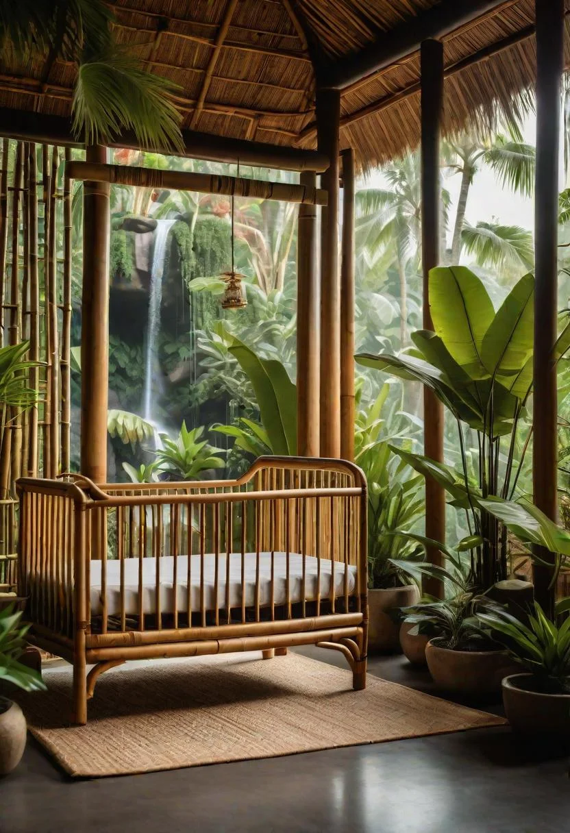 61 Dreamy Nursery Room Inspirations: From Cozy Corners to Whimsical Themes 49 30. Tropical Nursery Room Inspiration-0