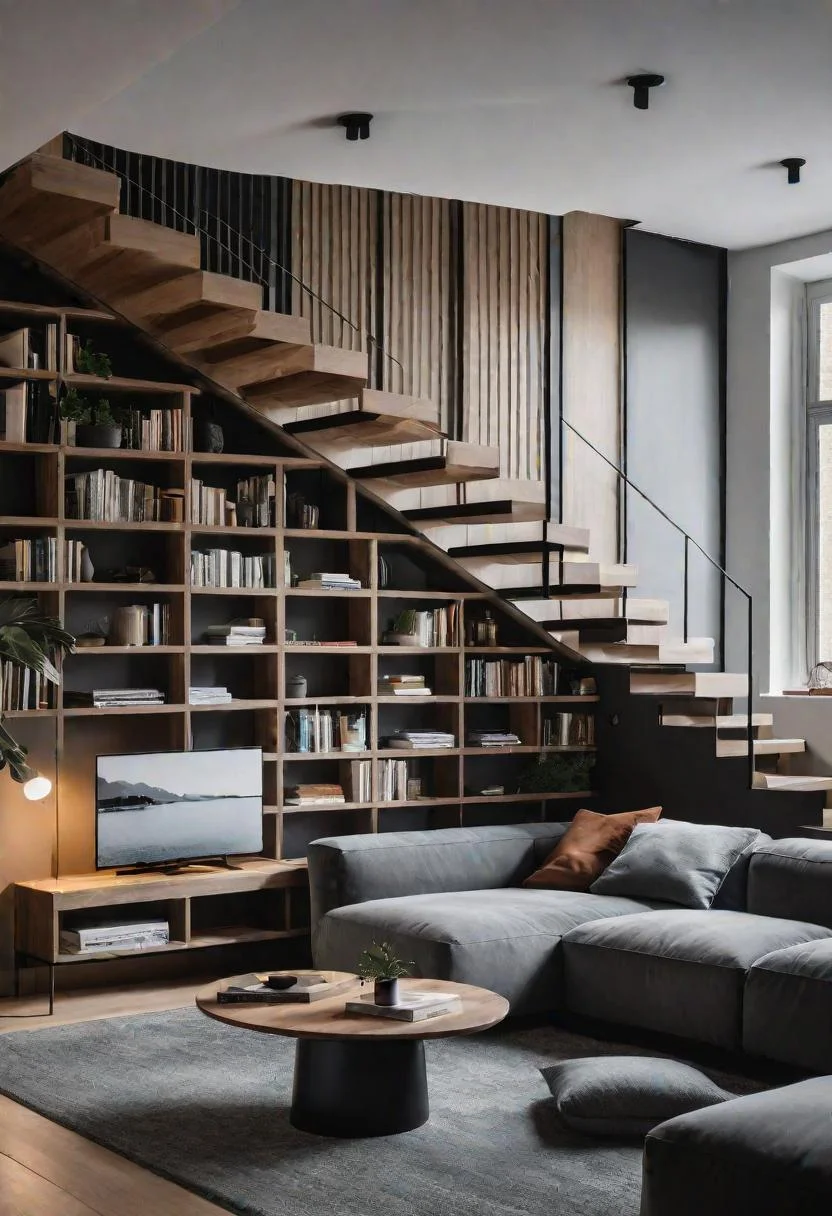 26. Under Stairs: Shelving & Nook-0
