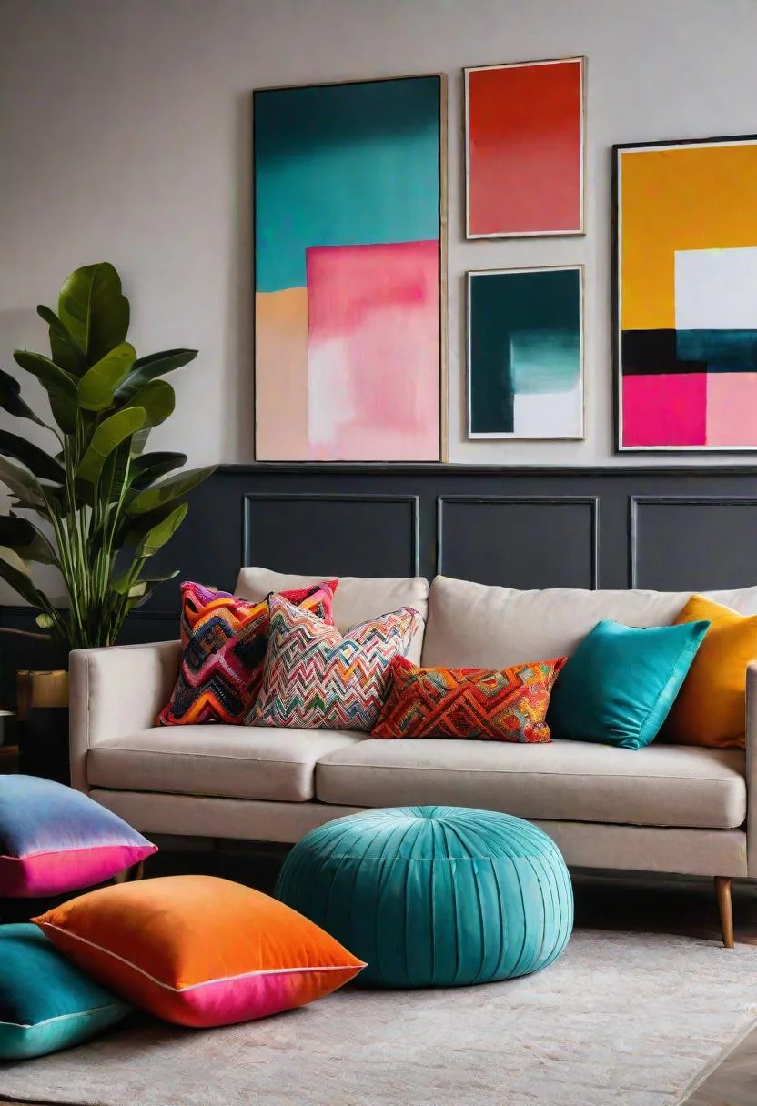 37 Cozy Contemporary Living Room Ideas: Modern Elegance 37 36. Vibrant Accessories for Neutral Base-0