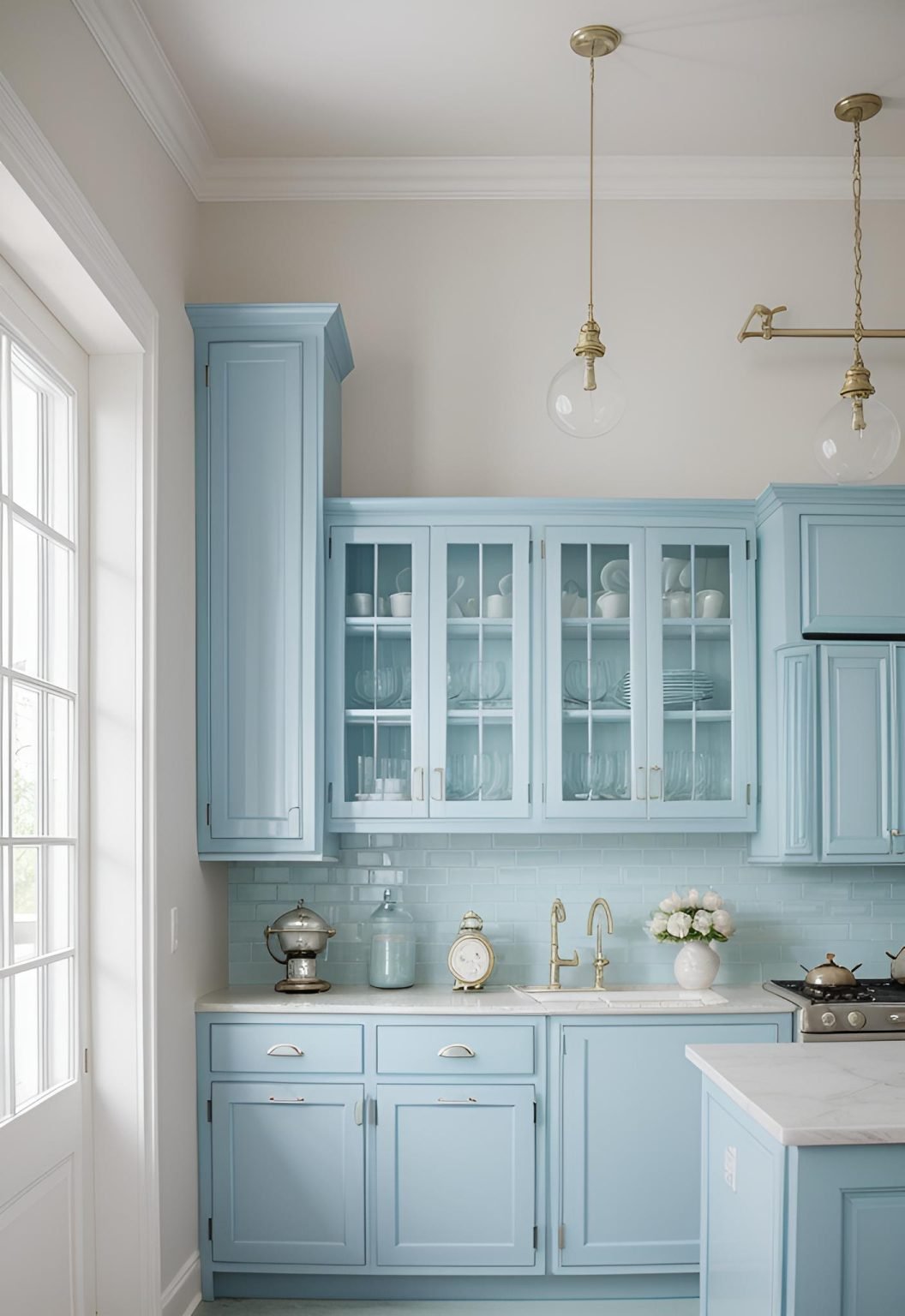 39 Trendy Blue Kitchen Cabinet Ideas: With Cool, Sophisticated Vibes ...