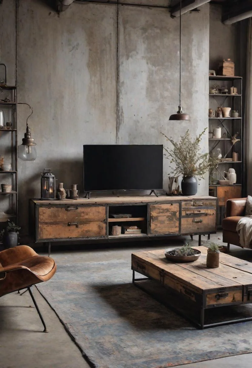 36. Vintage Industrial Living Room Ideas-0