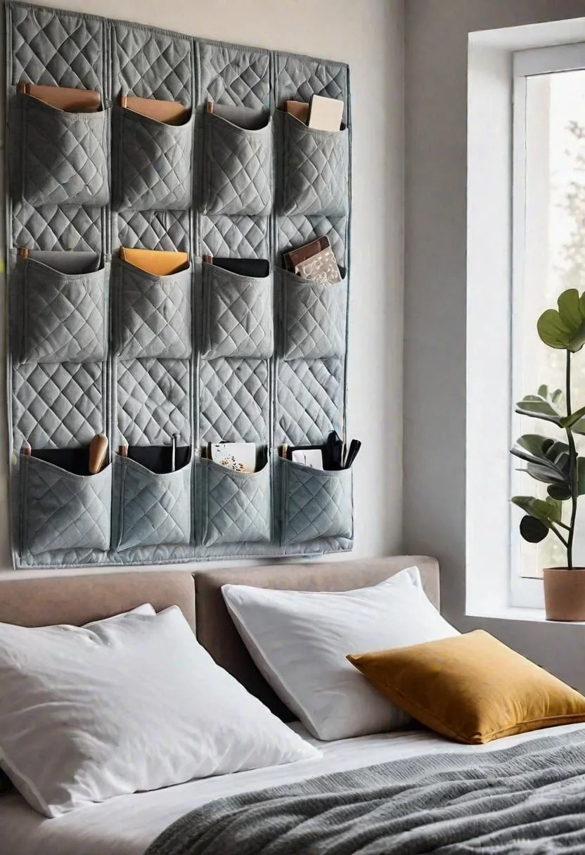 52. Wall Storage with Quilted Pockets-0