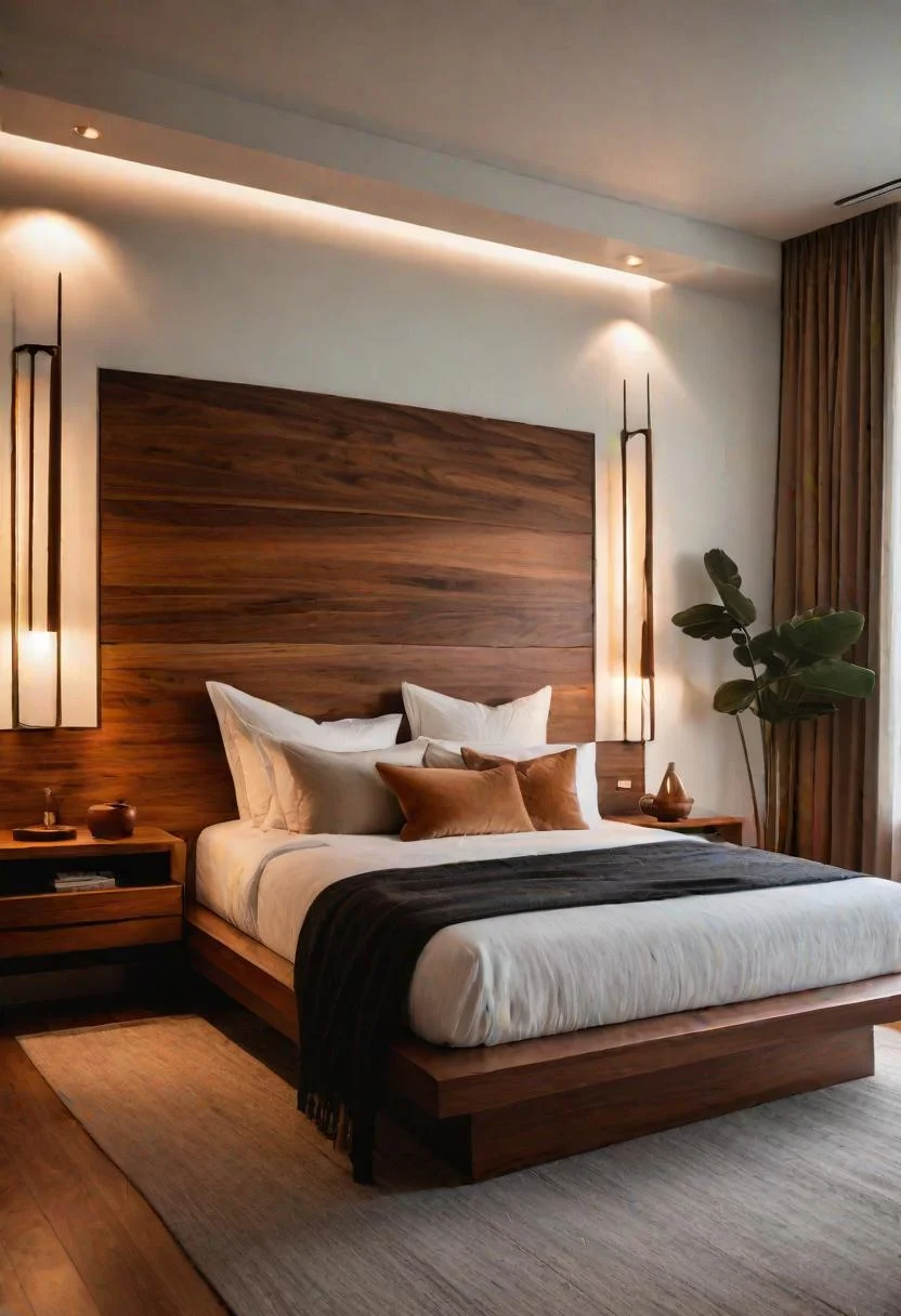 22. Walnut Wood Elegance in Bedrooms-0