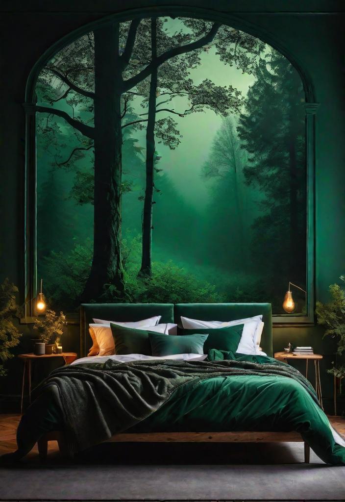 2. Whispering Forest: Moody Bedroom-0
