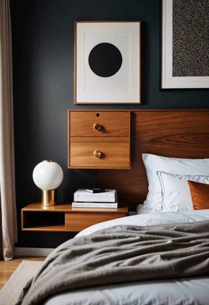 floating headstand - mid century modern bedroom 2