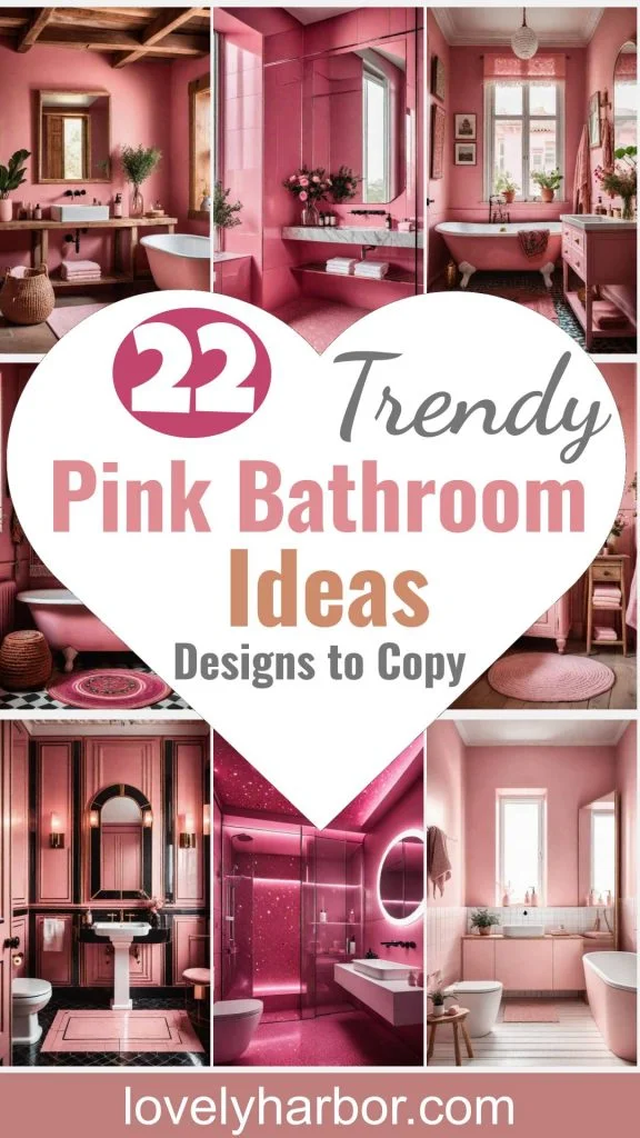 22 Trendy Pink Bathroom Designs To Copy