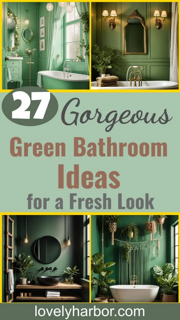 27 Gorgeous Green Bathroom Ideas for a Fresh Look