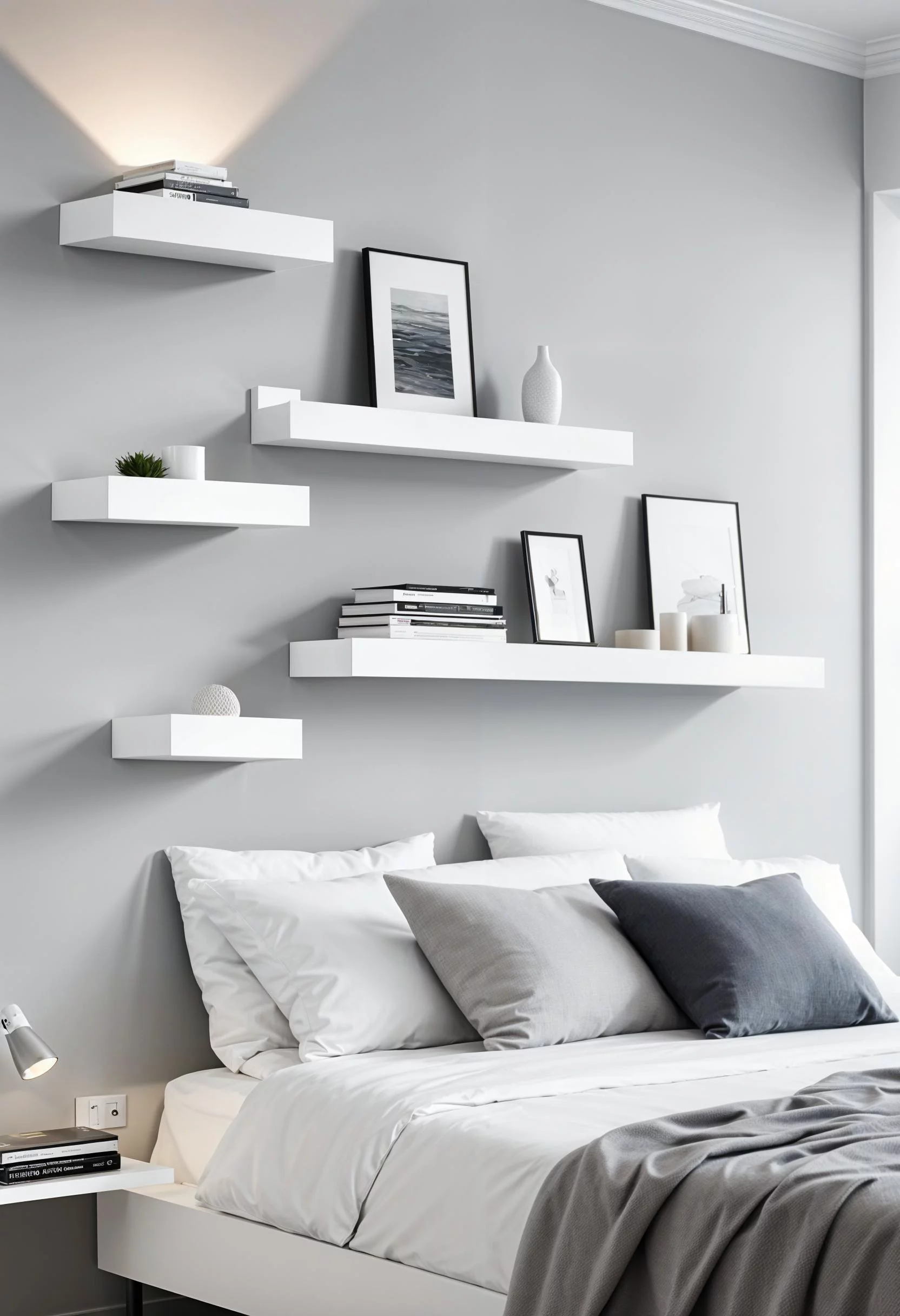 33. Arctic-inspired Floating Shelf Decor-0