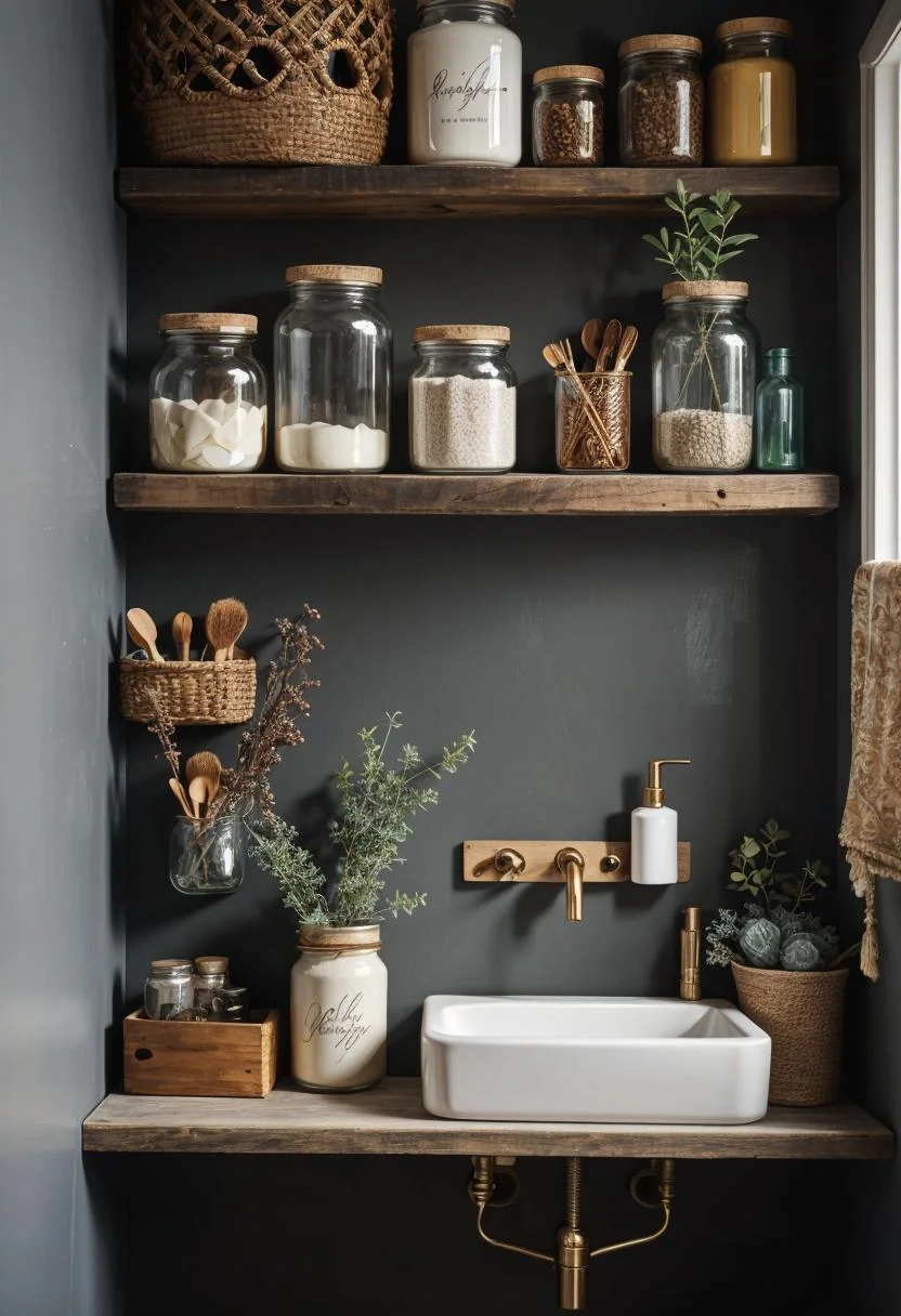 25. Boho Bathroom DIY Organizers-1