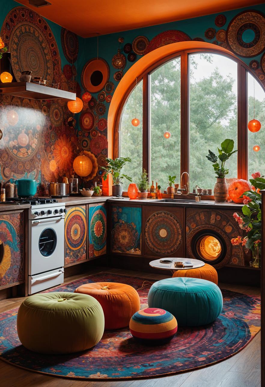 17. Boho Kitchen Eclectic Vibes-1