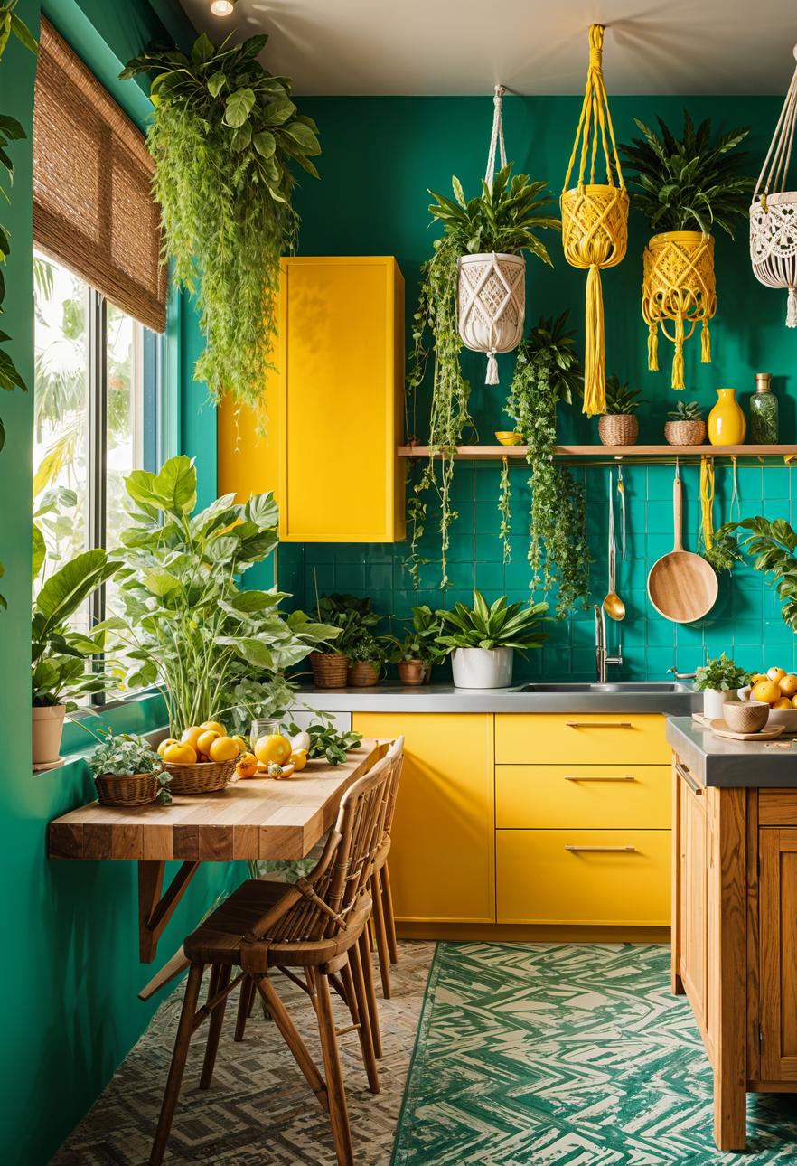 6. Boho Tropical Kitchen Decor-2