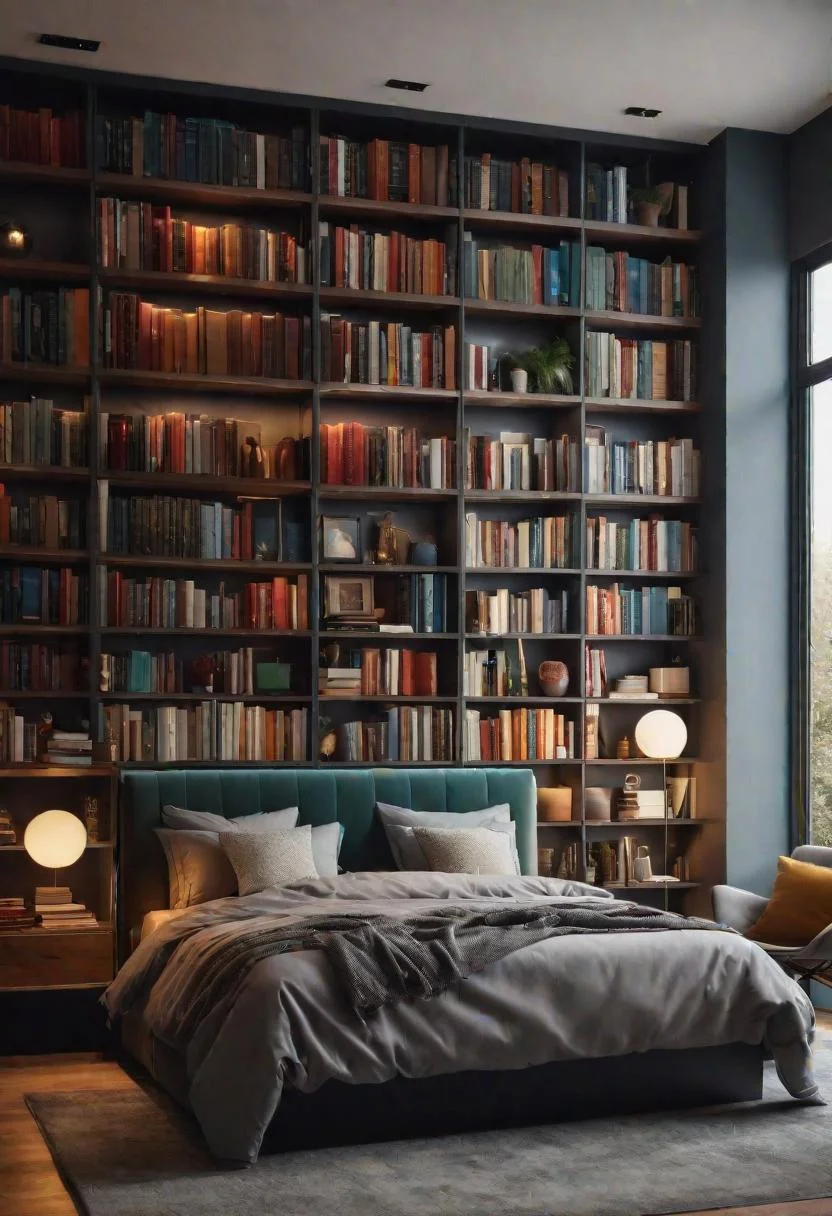 10. Book Lover's Dream Library Wall-0